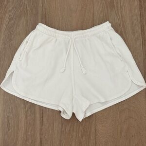 brandy melville discontinued white summer thermal shorts